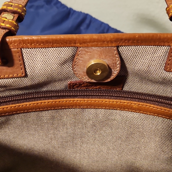 Dooney & Bourke Brown Tote Bag with Leather Trim - Picture 7 of 14